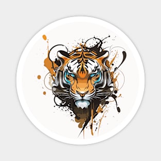 Graffiti Paint Tiger Creative Magnet